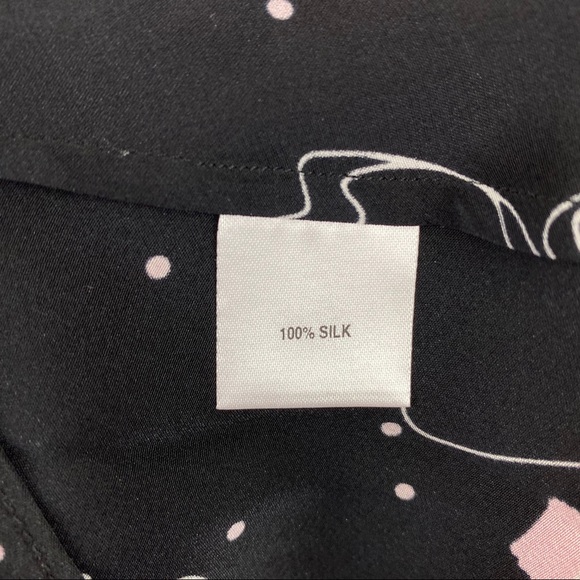 Tucker The Market Dress Silk Black Contour Floral - Picture 6 of 7